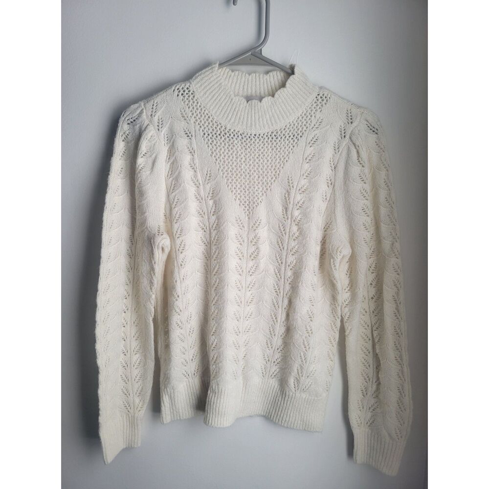 🎈$10 Sale!🎈Soft Elegant Cream Knit Sweater LOFT Small S